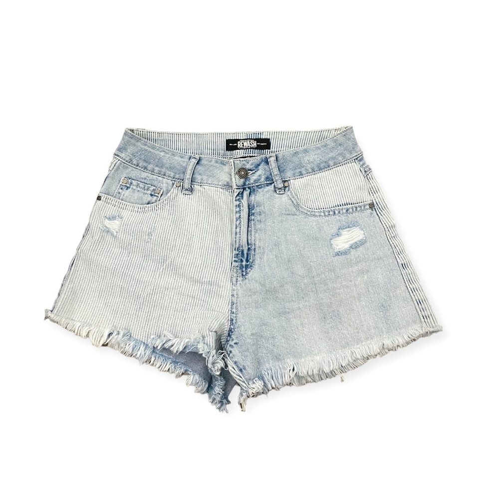 NWOT REWASH High Waist Denim Cut Off Shorts Two-tone size 5
